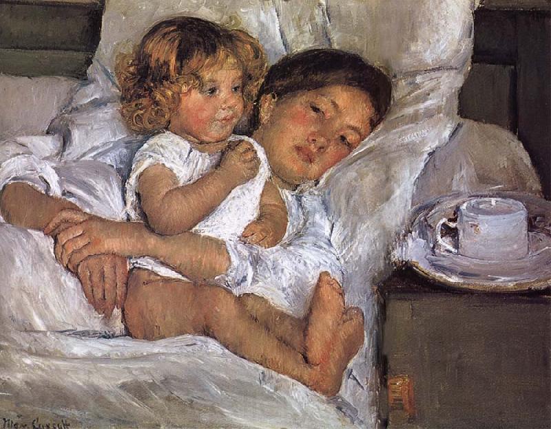 Mary Cassatt Breakfast on bed Germany oil painting art